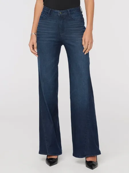 No Sweat Denim High Rise Wide Leg